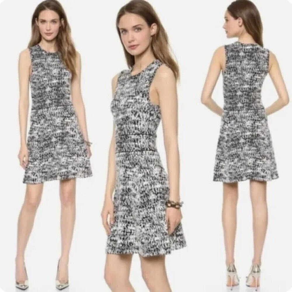 - THEORY Alancy C Sleeveless Tweedscape A-Line Dress Size Medium - Picture 2 of 14